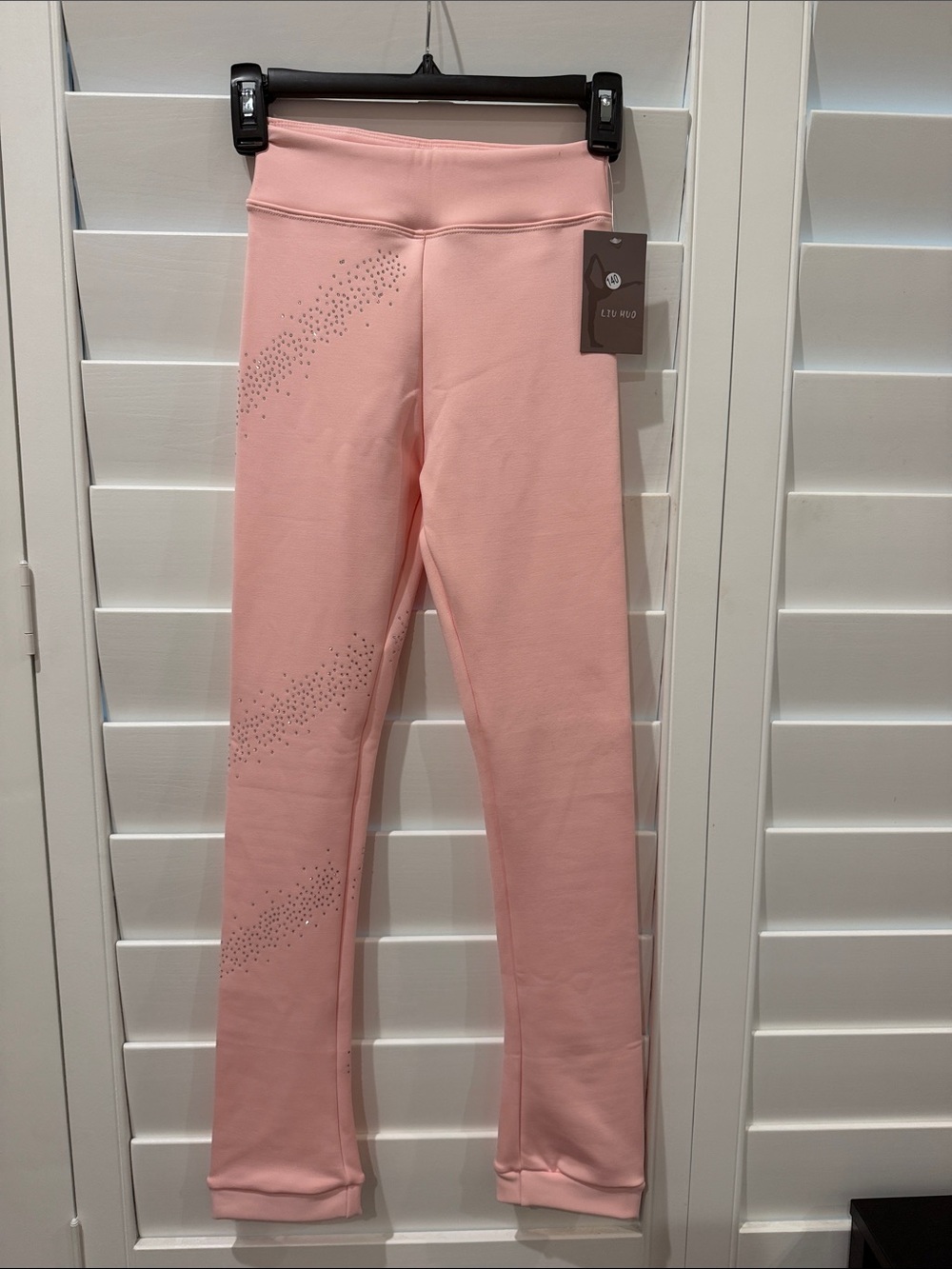 Girls Liuhuo pink figure skating pants size 140 (10 yrs) new!